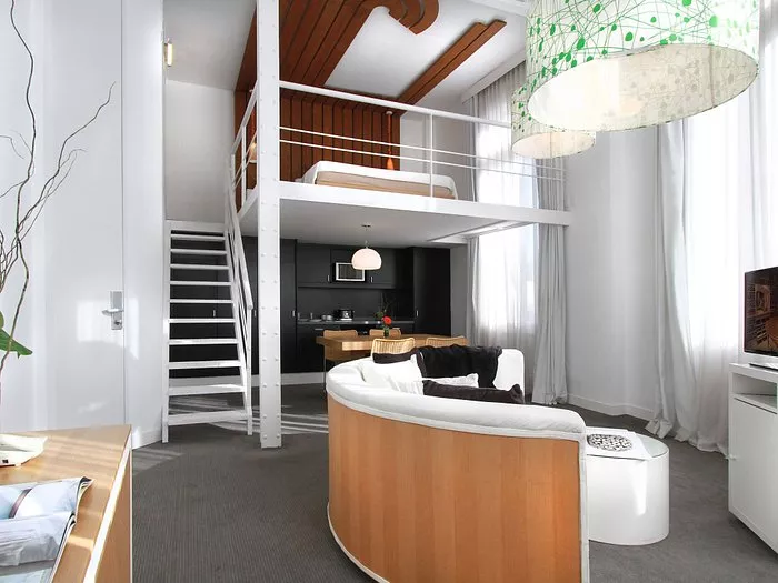 Tipos de quartos de hotel Quarto de hotel confortável e moderno em Buenos Aires.