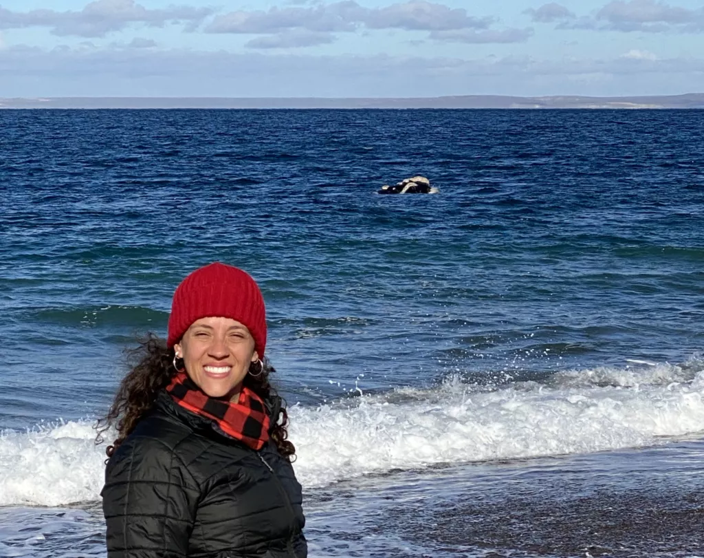 Inverno em Porto Madryn Paisagem de inverno em Porto Madryn, com o mar agitado.